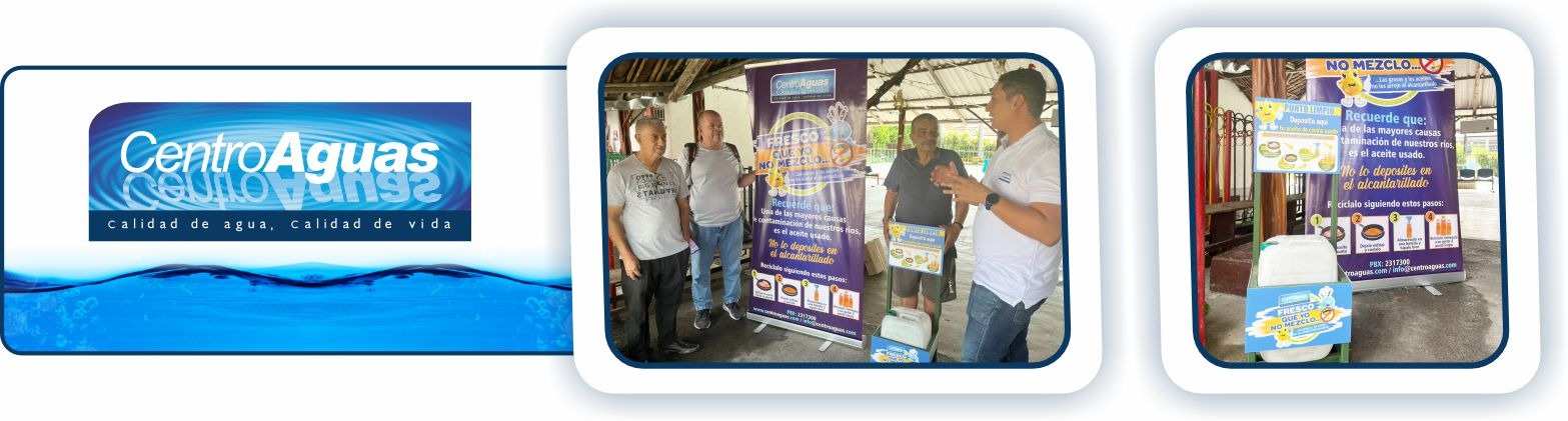 Bosque de Maracaibo recibe el primer punto limpio para recolección de aceite de cocina usado Diseños con dos imágenes de líderes recibiendo el punto limpio