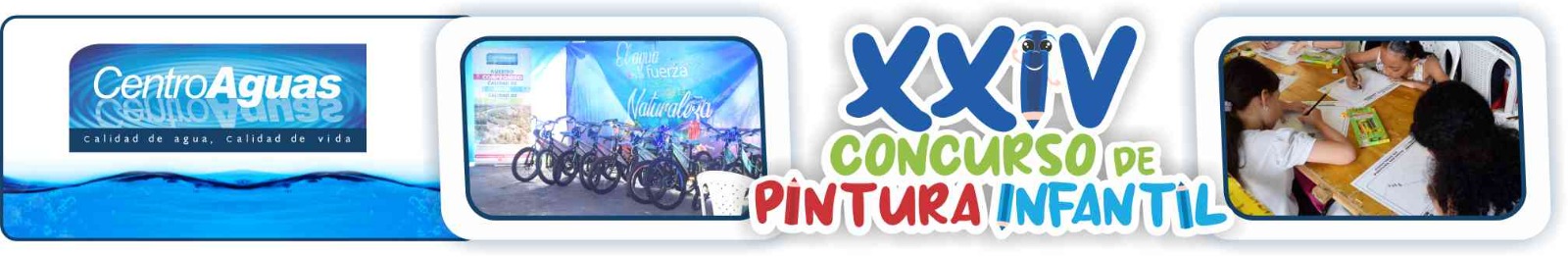 Diseño con imágenes del concurso de pintura