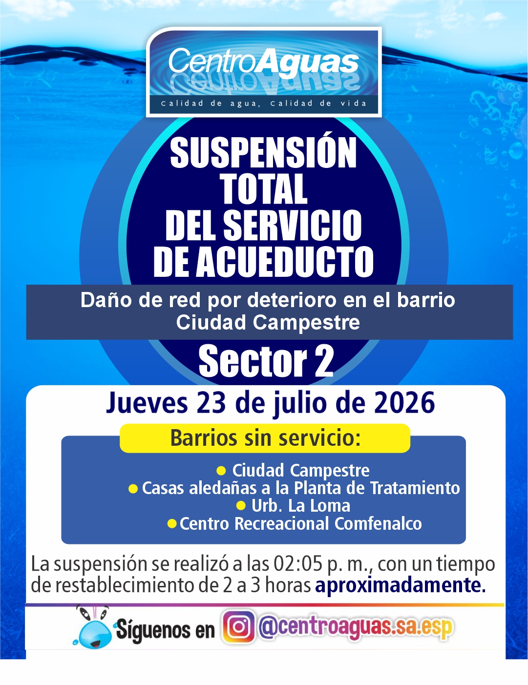 Diseño de suspensión del servicio 