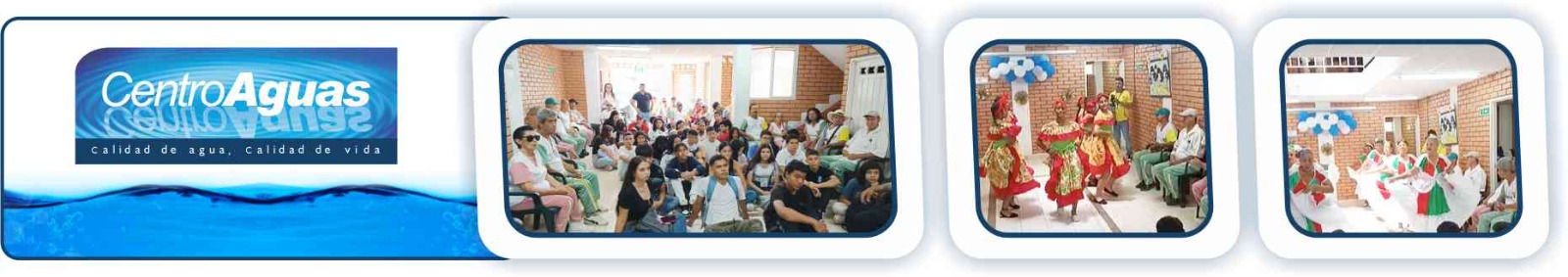 Diseños con tres fotografías de la actividad con los abuelos 