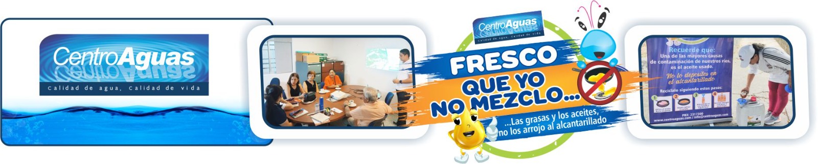Diseño con una foto de la reunión con líderes, el logo de la campaña y otra imagen de una jornada de recolección