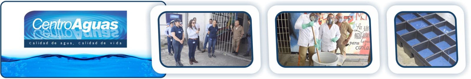 Diseño con tres imágenes de la capacitación en la cárcel, se ve al personal hablando a un grupo de internos