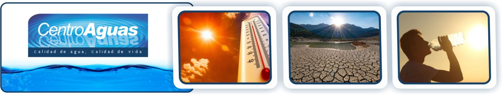 Diseño con ilustraciones sobre alta temperatura, desabastecimiento de agua 