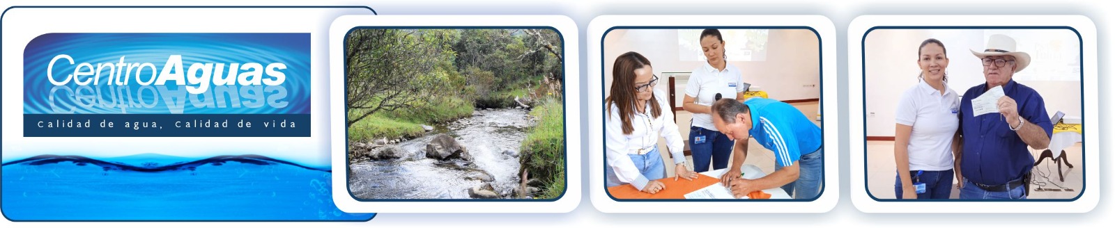 Diseño con tres imágenes del evento de entrega de incentivos 