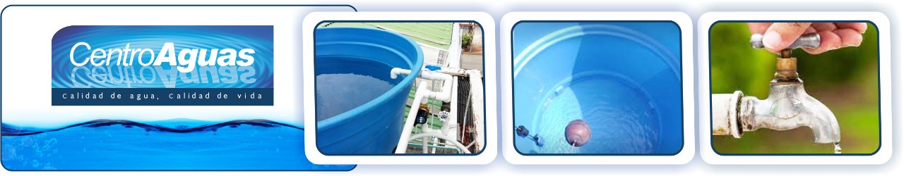 diseño con tres imágenes de tanques de almacenamiento de agua y una llave de grifo