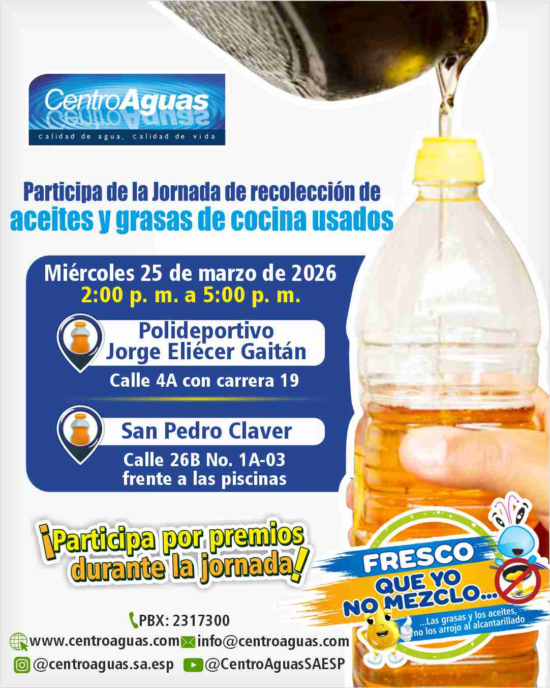 Jornada de recolección de aceite de cocina usado / 25 de marzo de 2026