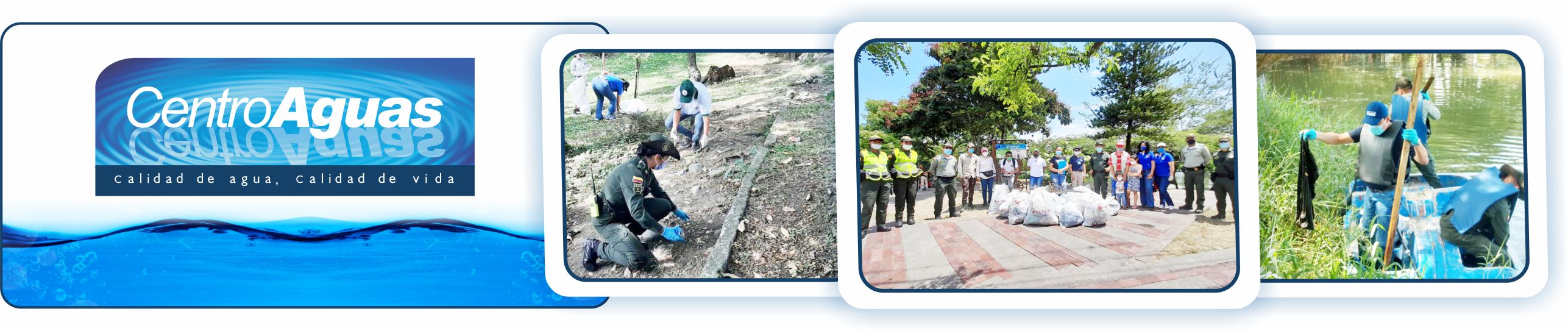 Imagen representa al personal de CENTROAGUAS, apoyando la limpieza en el lago Chilicote, por el Día de la Conservación del Suelo