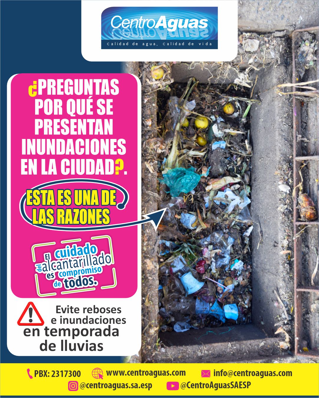 El cuidado del alcantarillado es compromiso de todos