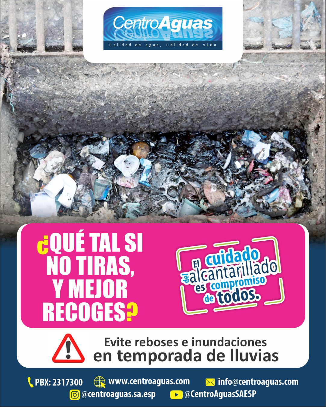 Evite reboses e inundaciones en temporada de lluvias