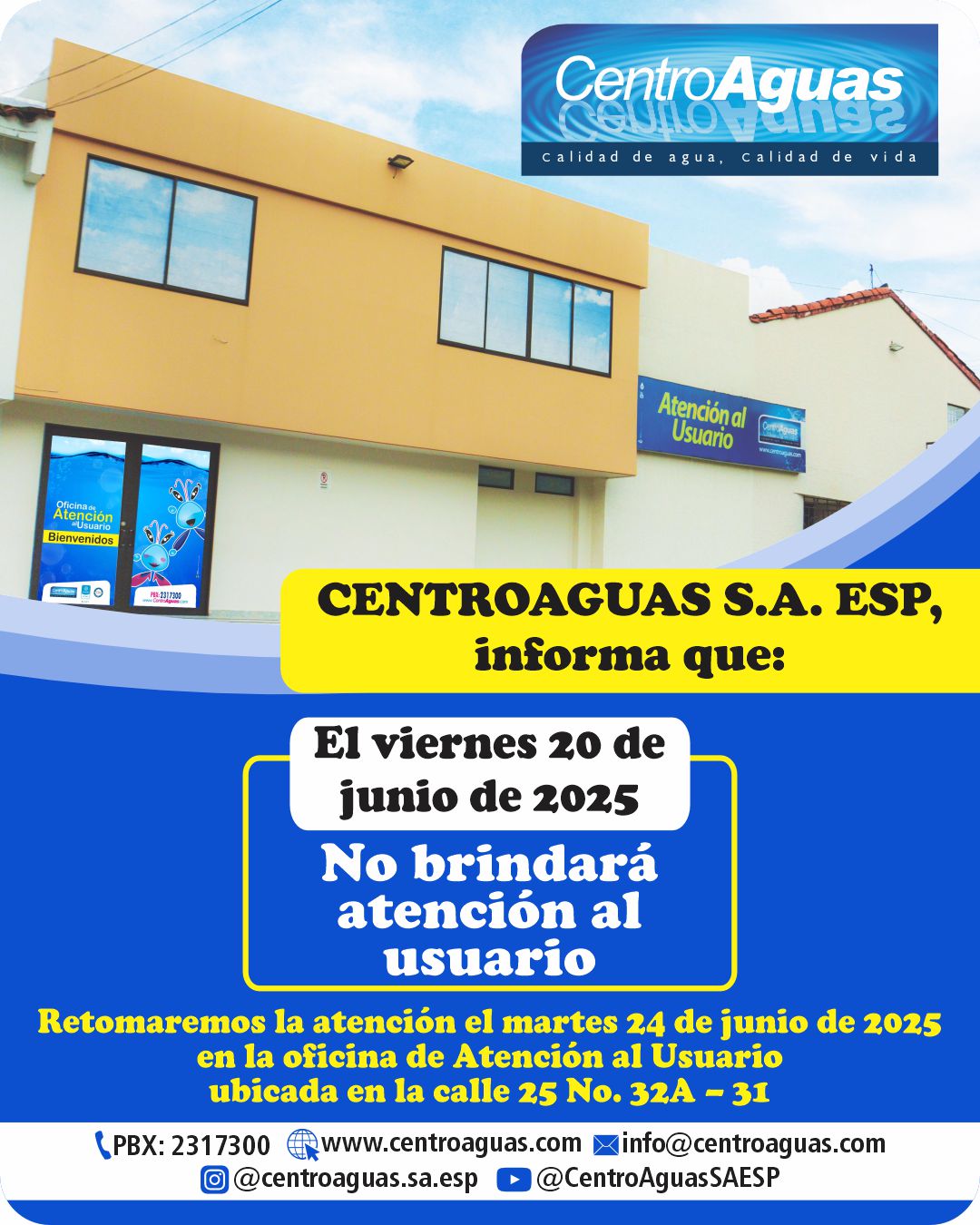 Jornada de atención viernes 20 de junio de 2025