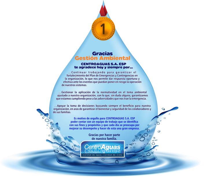 Imagen representativa agradecimiento al proceso Gestión Ambiental, por la labor realizada