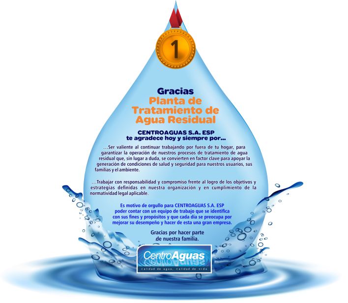 Imagen representativa agradecimiento a la Planta de Tratamiento de Agua Residual, por la labor realizada