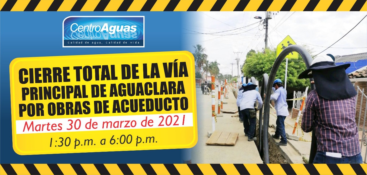 Imagen representativa del cierre total de la avenida principal de aguaclara