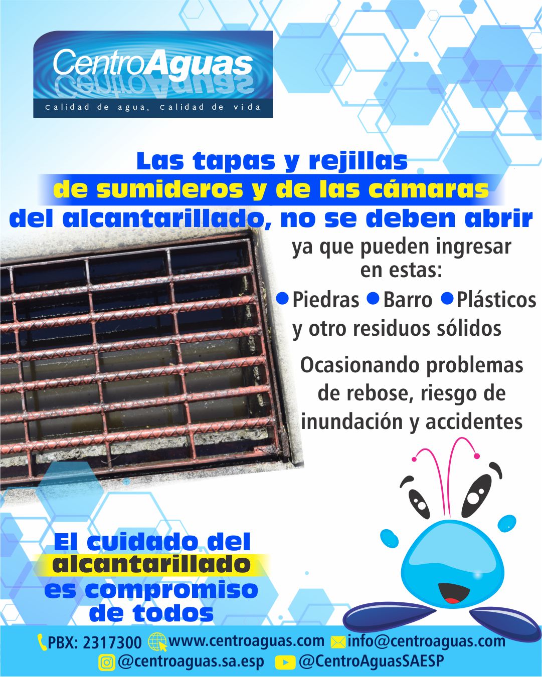 El cuidado del alcantarillado, es compromiso de todos